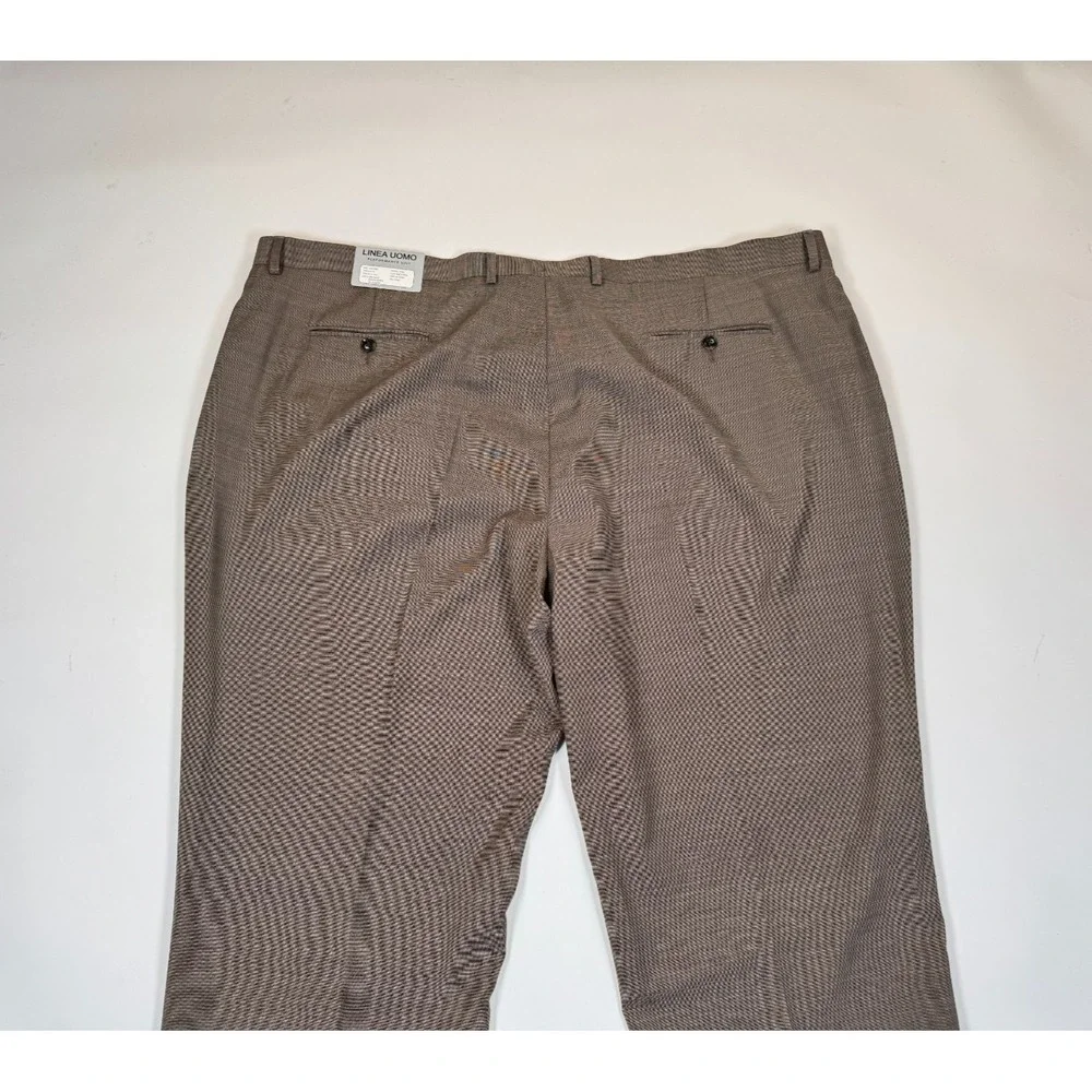 Linea Uomo 2PC Set Performance Suit Jacket & Pants Mens 60R NWT Stretch Wool Tan